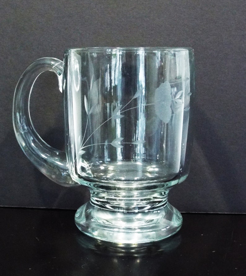 Princess House 565 Large Footed Crystal Mug Etsy