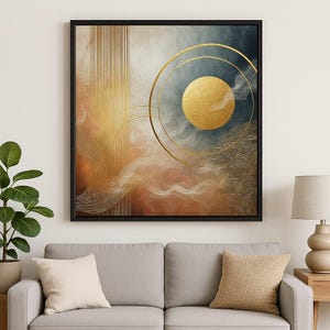 Bundle of 3 Luxury Gold Abstract Wall Art | Modern Minimalist Home Decor | Elegant Digital Print for Living Room, Office, Bedroom