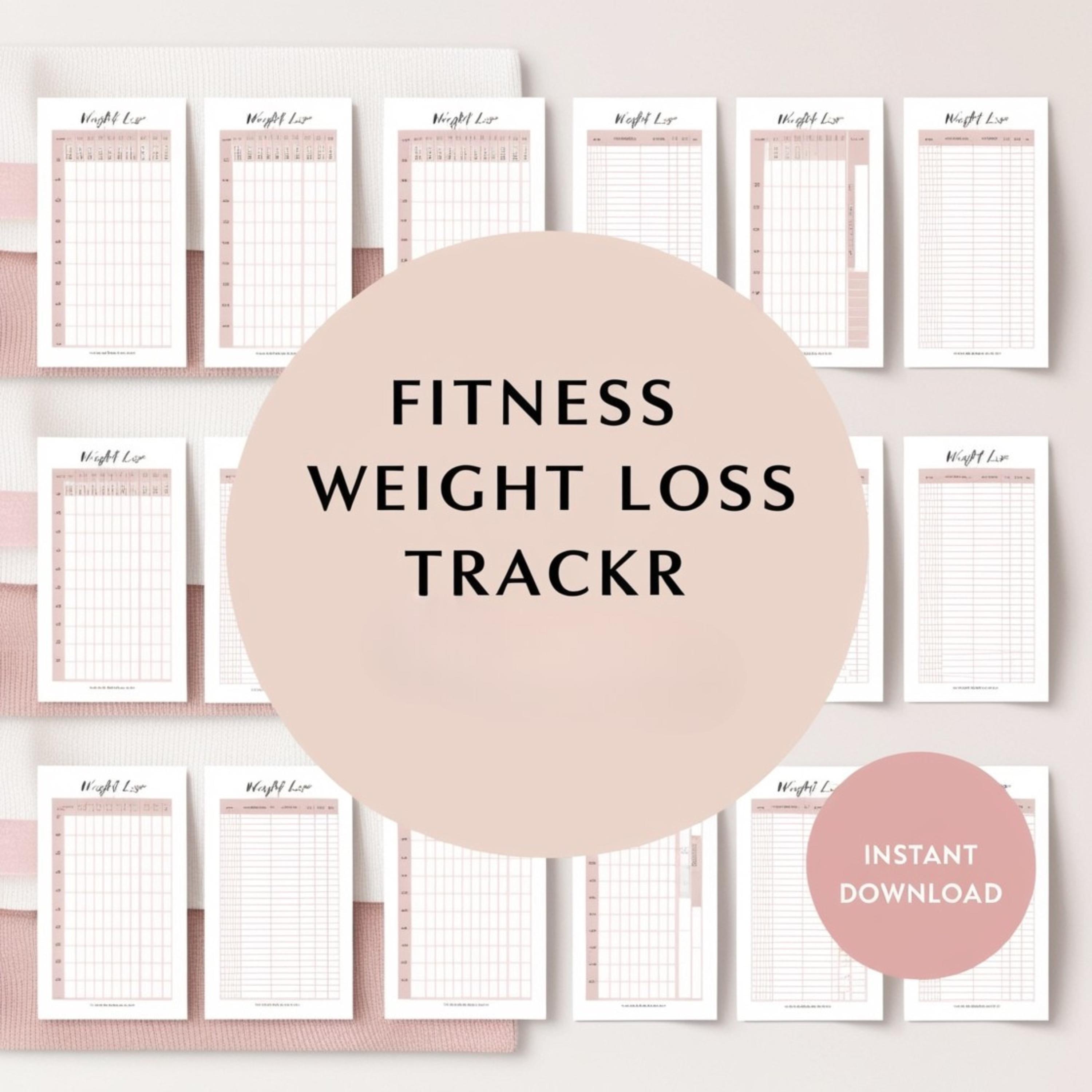 Fitness Weight Loss Tracker Printable | Fitness Challenges Chart ...