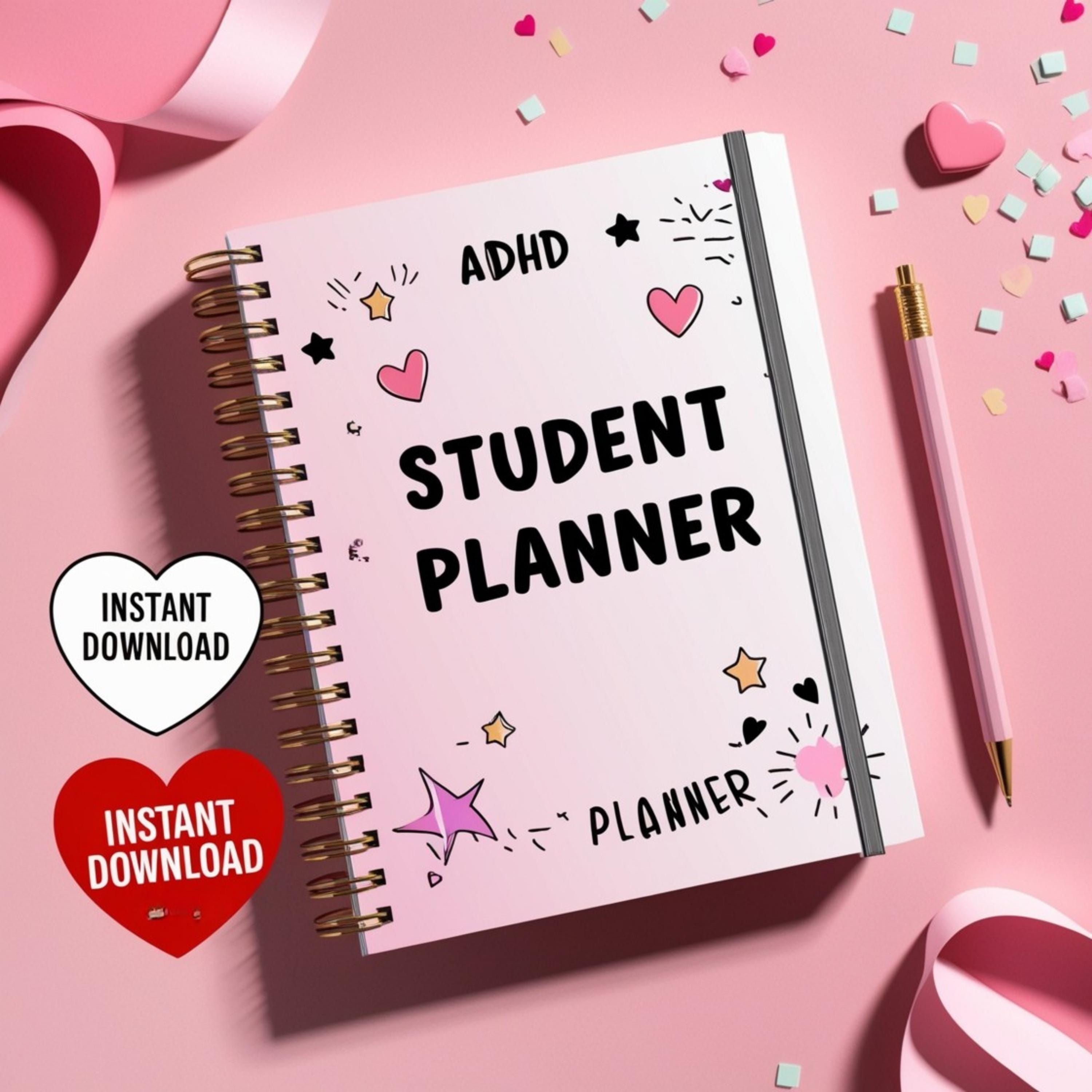 ADHD Student Planner 2025 – 1-page Printable Schedule, Focus and ...