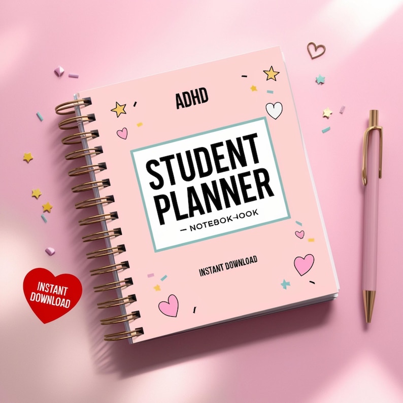 ADHD Student Planner 2025 – 1-page Printable Schedule, Focus and ...