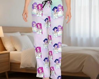 Huntrix Hunters Pajamas Pants, Demon Hunter Inspired Pjs, Kpop Fan Gifts