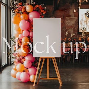 welcome sign mock up | PSD & PNG Files | Photoshop | Photopea | wedding | Signage | Realistic | Photography | Aesthetic Beige Setup