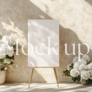 PVC sign mock up | PSD & PNG Files | Photoshop | Photopea | wedding | Signage | Minimal | Realistic | Photography | Aesthetic Beige Setup