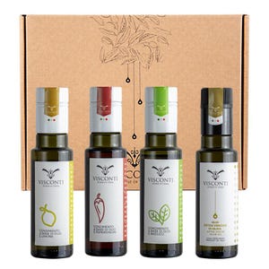 Geschenk Box Natives Olivenöl Extra Vergine 4 x 100 ml