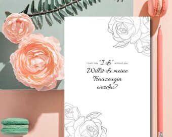 Maid of honor, Maid of honor request, Maid of honor questions, Will you be my maid of honor?, Become maid of honor, Maid of honor question card