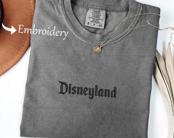 Embroidered Disneyland T-Shirt, Cute Embroidery Shirt, Disneyland Trip Tee, Disneyland Est 1955 Shirt, Disneyland Mickey Friends