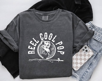 Reel Cool Pop Shirt for Men, Pop's Fishing Buddy T-Shirt, Pop Fisherman, Gift from Grandkids, Gifts for Pop from Grandson or Granddaughter