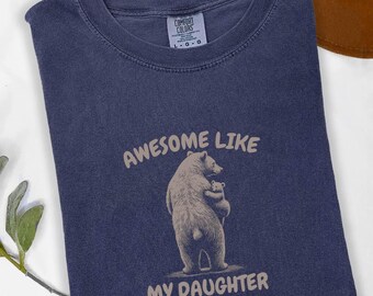 Awesome Like My Daughter,Dad Daughter Shirt, Funny Mens T-Shirt, Tshirt for Dads, Father's Day Gift, Dad of Daughters Shirt