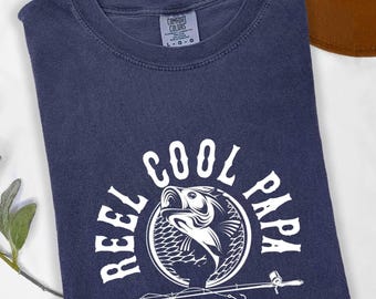 Reel Cool Papa Shirt, For Men, Papa Fishing T-Shirt, Papa Fisherman, Gift From Grandkids, Papa's Fishing Buddy, Papa Grandpa Present Idea