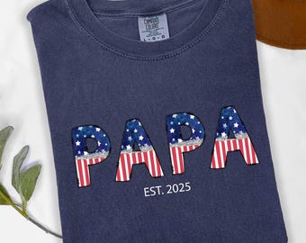 Papa American Flag Shirt, Father's Day Gift For Papa, Father's Day Shirt, Man Myth Legend Shirt, 4th Of July Dad Shirt, Patriotic Dad Shirt
