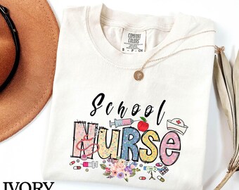 School Nurse Shirt, School Nurse Gift Tee, School Nurse T-Shirt,  Nursing School Student Tee