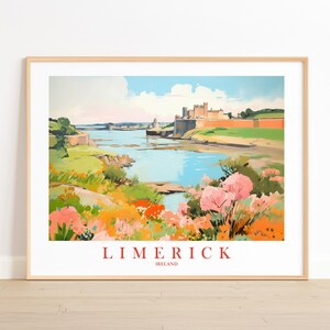 Limerick Ireland Travel Print, Irish Gift Wall Art Scenery Poster Family Printable Dorm Decor, Printable Wall Art