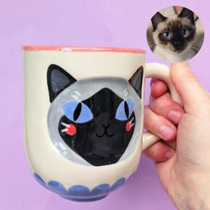 Personalized Ceramic Mug, Cat Portrait Mug, Personalized Pet Mugs, Cat Loss Gift Cat, Memorial Funny Cat Mug, Cappuccino Mug Pet Owner Gift