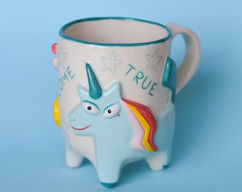 Unicorn Cup, Unicorn 3d, Mug With Unicorn, Cute Unicorn, Unicorn Gift - Etsy