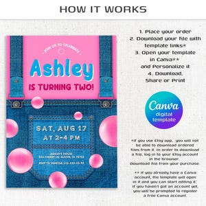Printable Ms Rachel Birthday Invitation, editable first words invite, let's say party, first words invite template, 2nd second 3rd third image 6
