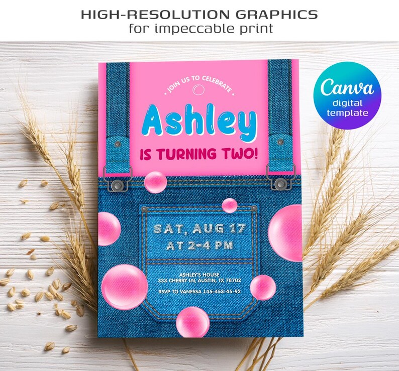 Printable Ms Rachel Birthday Invitation, editable first words invite, let's say party, first words invite template, 2nd second 3rd third image 2