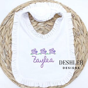 Easter Bib, Monogram Easter bib, Monogrammed Easter bib