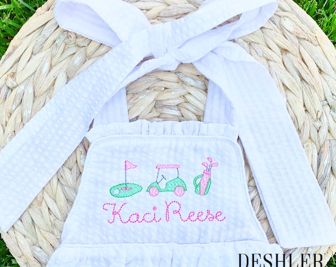 Girls Golf Bubble, Baby Girl Golf Outfit, Toddler Girl Golf Outfit