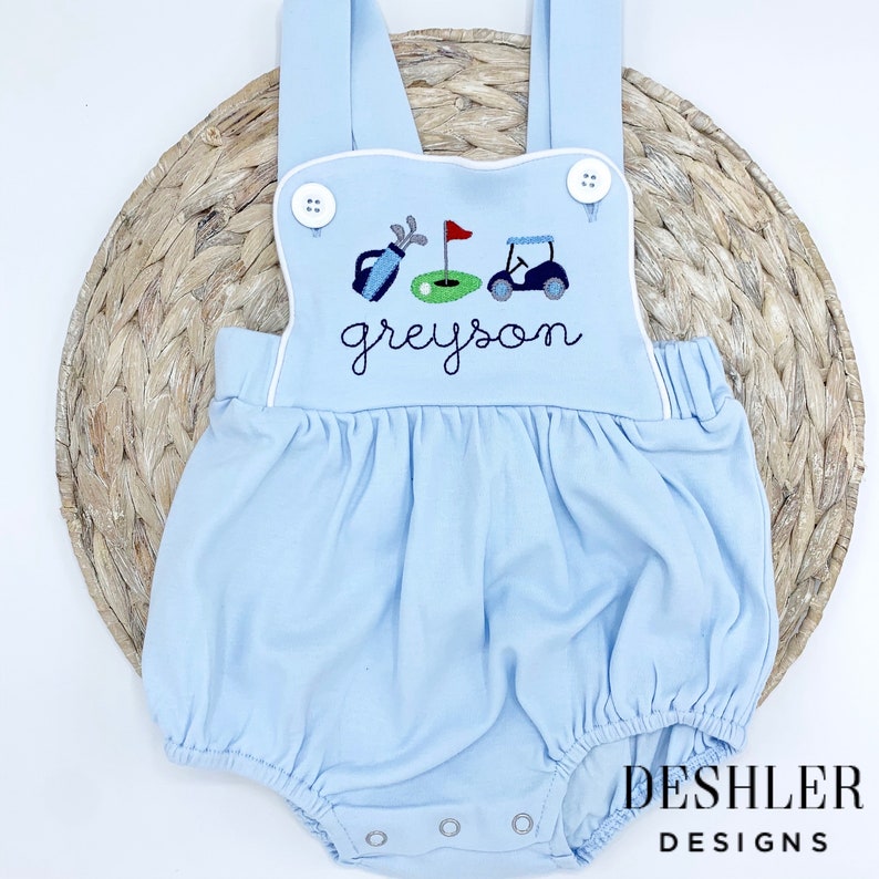 Golf Sunsuit Baby Golf Outfit Baby Boy Golf Outfit Toddler Etsy
