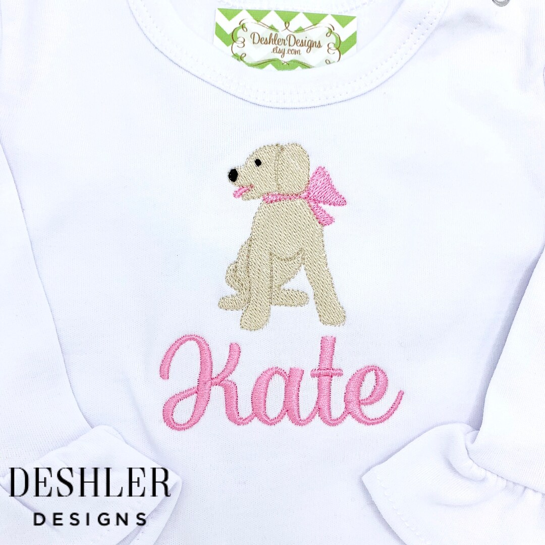 Baby Girl Dog Gift, Baby Girl Puppy Outfit, Baby Girl Clothes, Puppy