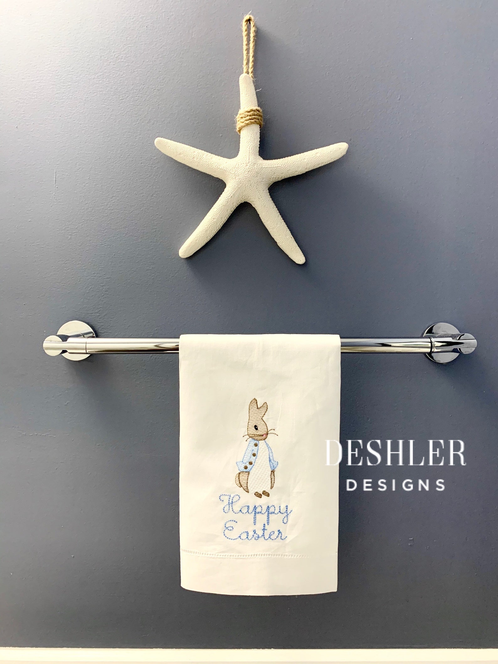 Peter Rabbit Tea Towel, Embroidered Peter Rabbit Towel, Peter Rabbit ...