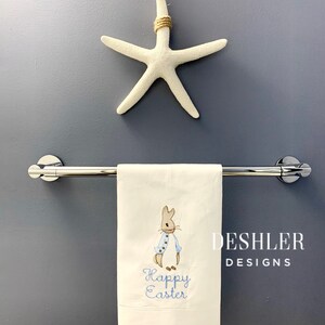 Peter Rabbit Tea Towel, Embroidered Peter Rabbit Towel, Peter Rabbit ...