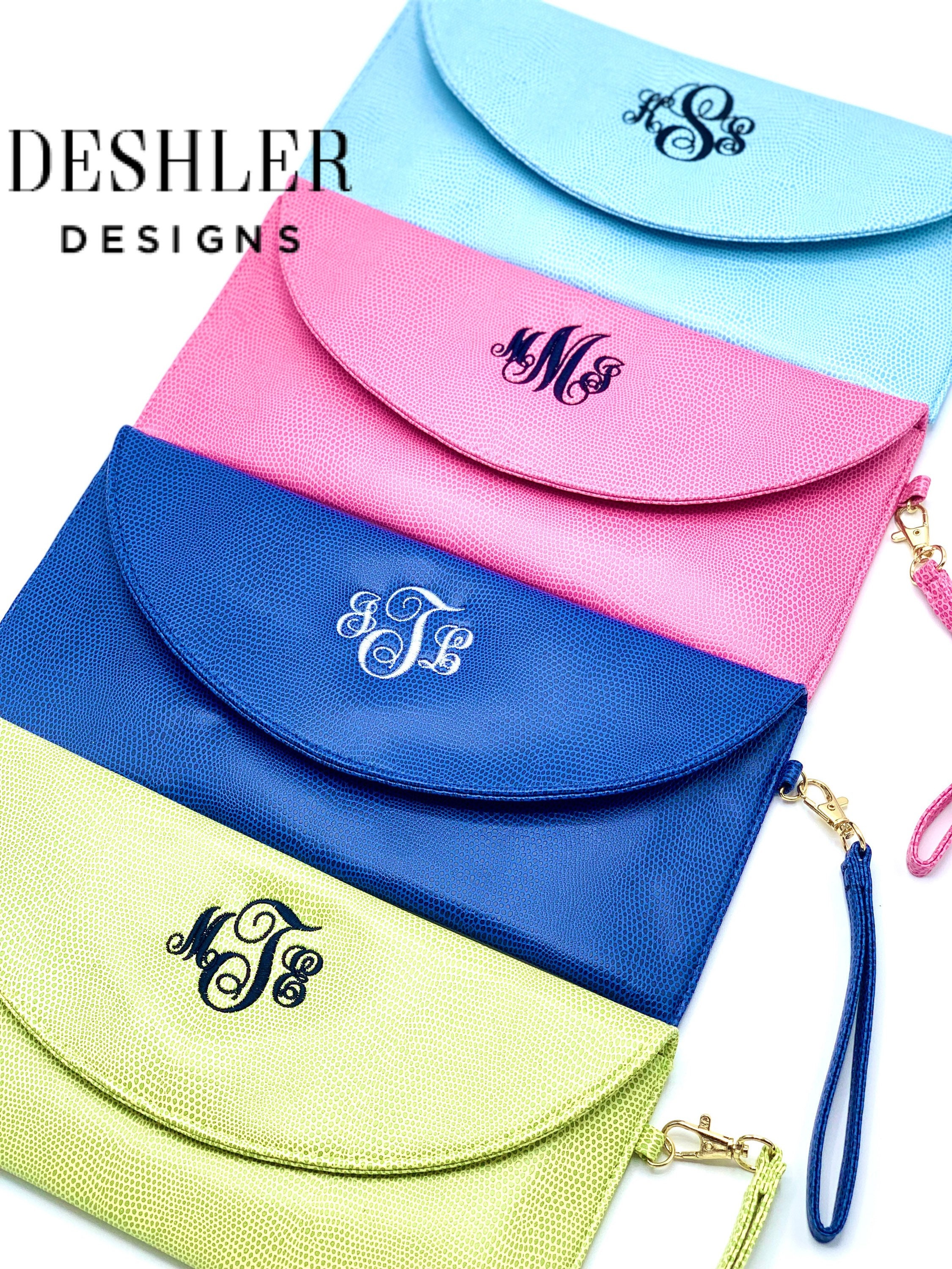 Monogram Clutch Bag Personalised Envelope Clutch Purse -  Israel