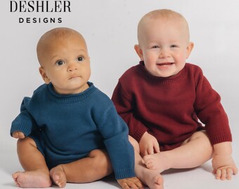 Monogrammed Sweater Bubble, Baby Sweater Bubble, boys sweater bubble, Sweater romper baby boy, sweater bubble, newborn boy sweater