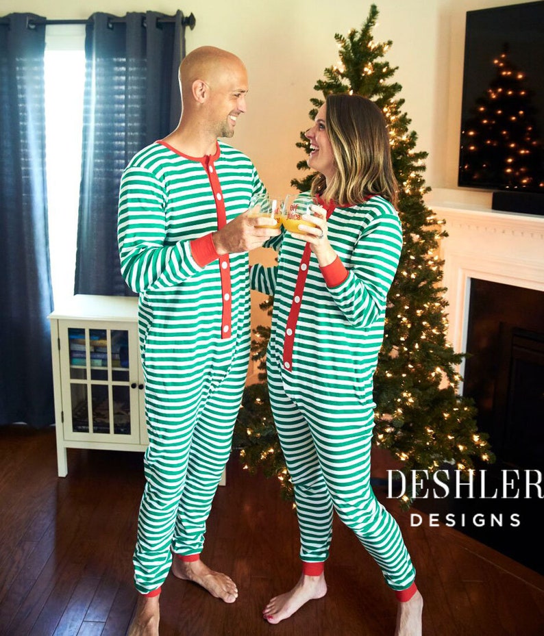 Adult Christmas Pjs Adult Christmas Pajamas Trap Door Pjs Etsy