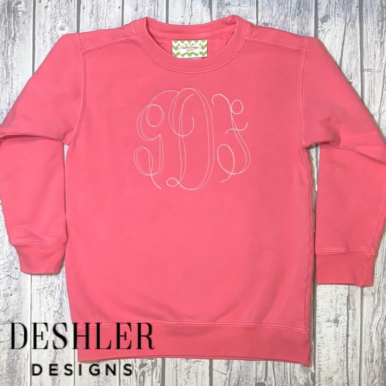 etsy monogram sweatshirt