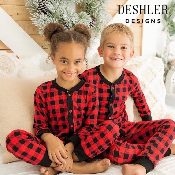 Buffalo Check Pajamas, Buffalo Check Family Pajamas, Family Pajamas, Family  Pjs, Matching Family Pjs, Matching Christmas Pajamas, Christmas 