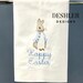 Peter Rabbit Tea Towel, Embroidered Peter Rabbit Towel, Peter Rabbit ...