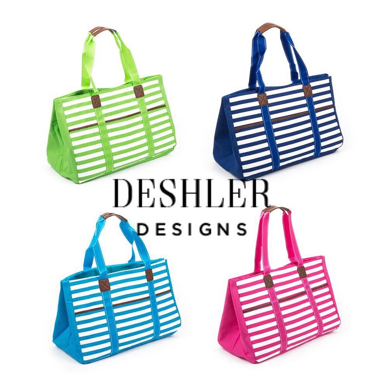 Monogrammed Beach Bag Family Beach Bag Large Beach Bag Etsy