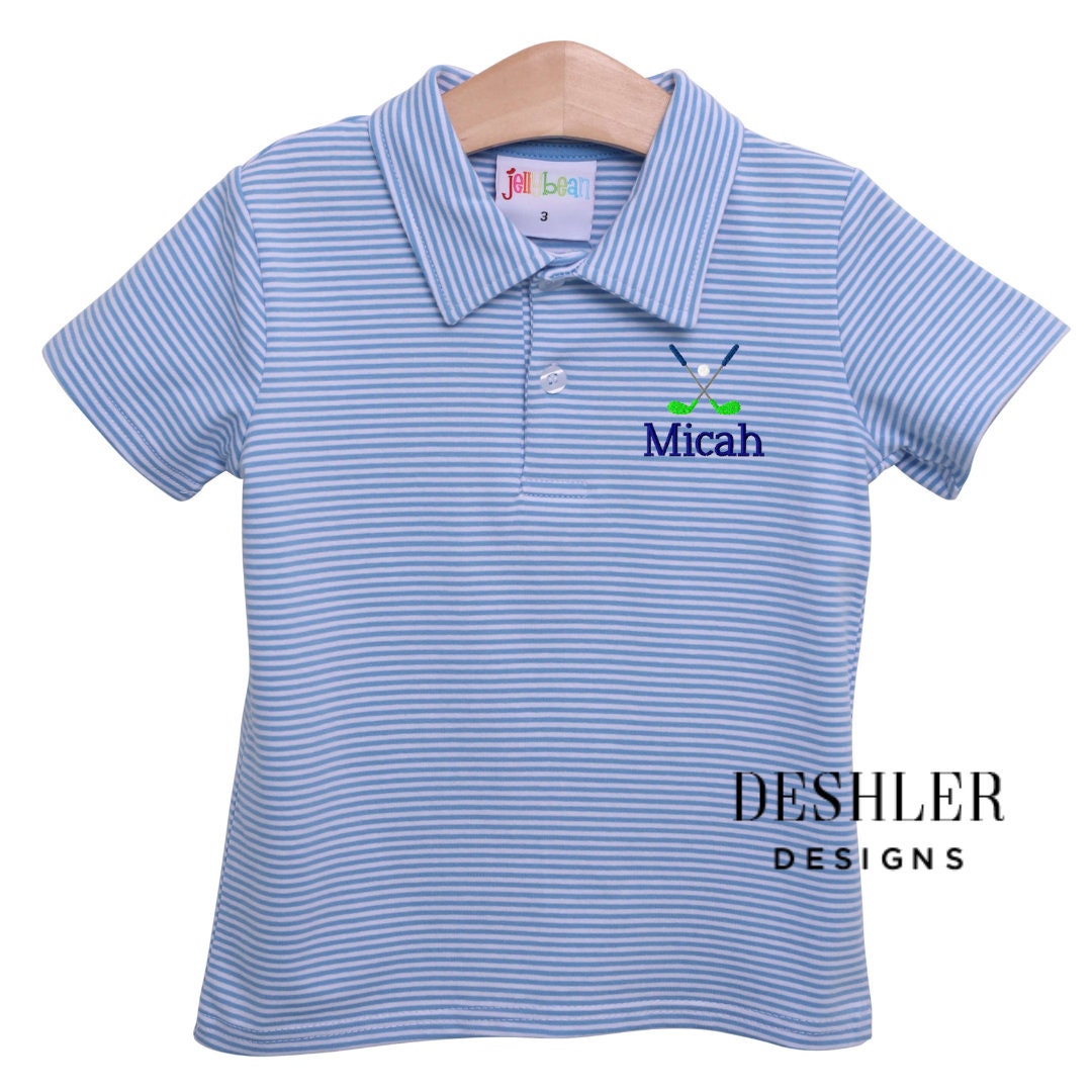 Boys Monogram Golf Polo Shirt, Monogram golf polo, Monogram polo shirt, boys monogram golf shirt, boys golf shirt, monogram polo, blue polo