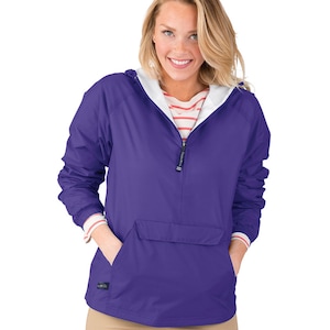 Charles River Pullover, Charles River Monogram Pullover, Classic Pullover, Flannel lined pullover, monogram pullover, pack n go pullover