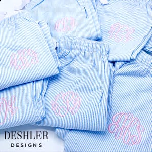 Monogram pajama Pants, pajama pants, Seersucker Pants, lounge pants, Monogrammed pajama Pants, seersucker pjs, PJ Pants, monogram lounge