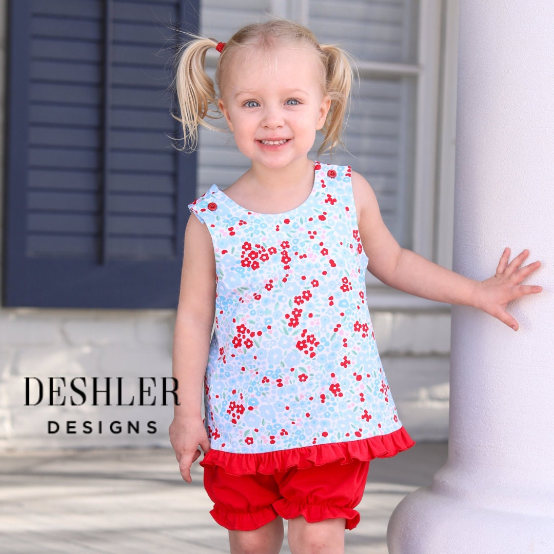 Toddler Girl Outfit, Girls Bloomer Set, Girls Monogram