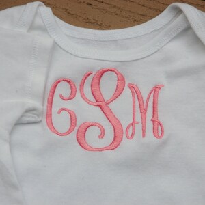 Monogrammed bodysuit, bodysuit with Initials , monogram bodysuit, monogram onsie, monogrammed onsie, personalized baby gift, baby gift idea image 5