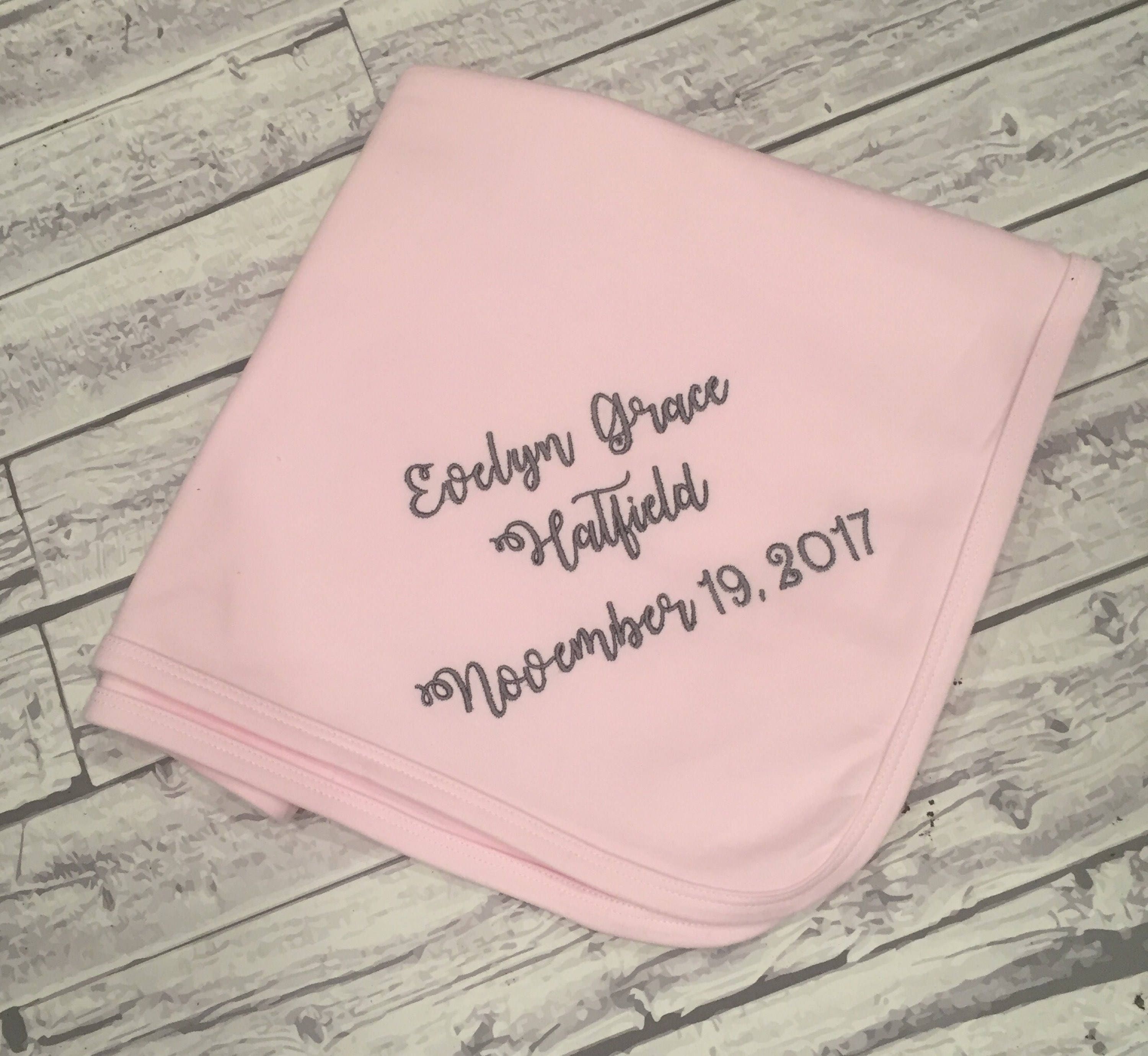 Monogram Baby Blanket Monogrammed Baby Blanket Baby Blanket Etsy