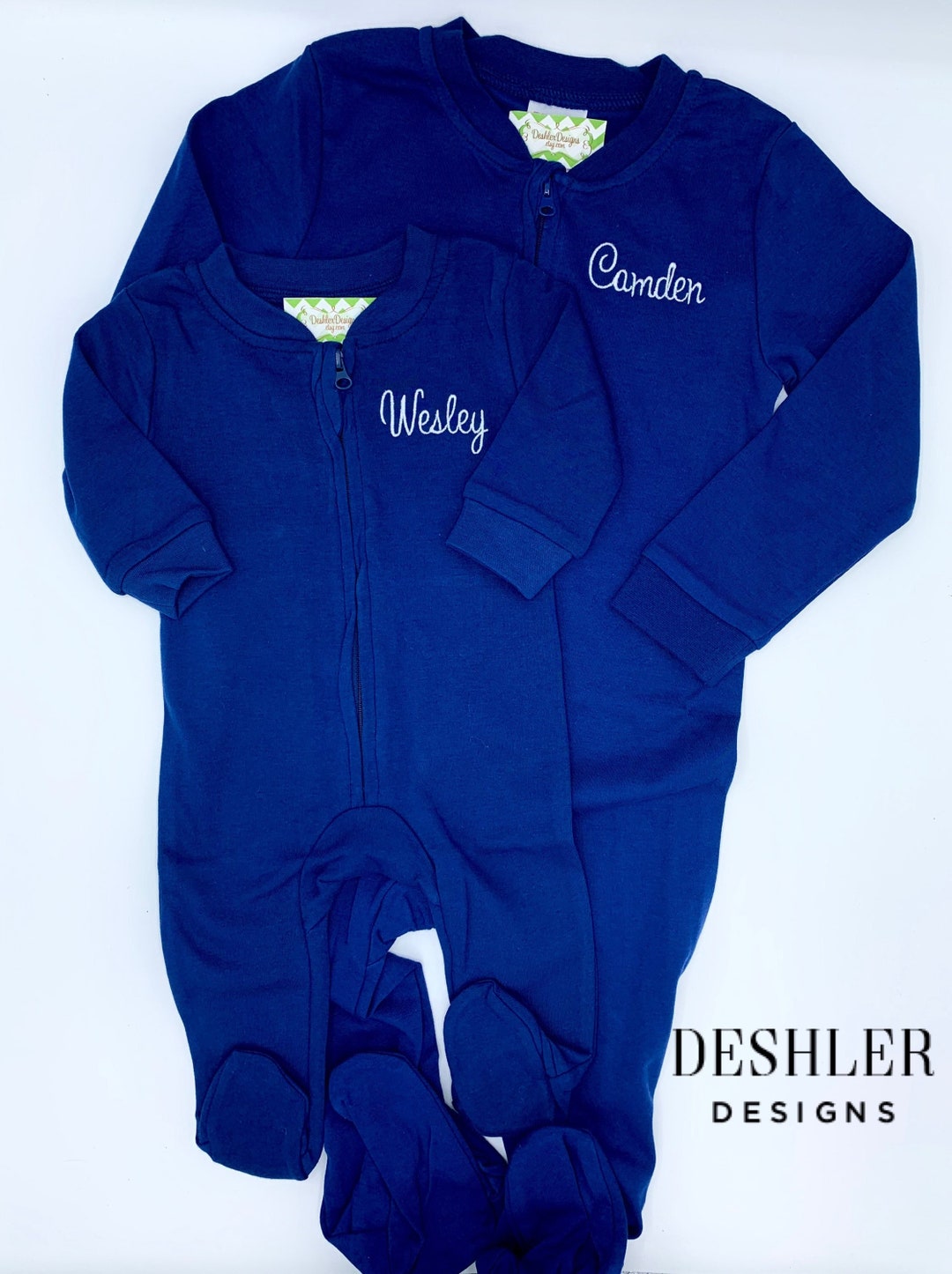 Footed Sleeper, Newborn Sleeper, Monogram Sleeper, Monogrammed Sleeper