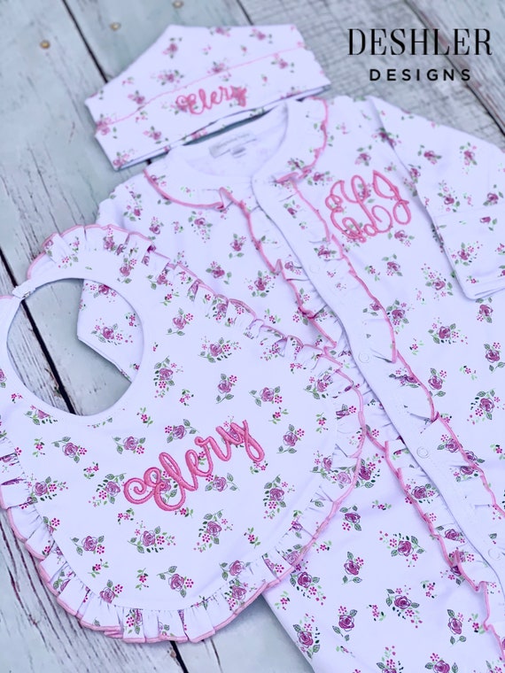 baby girl ruffle sleeper