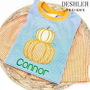 Boys Pumpkin Outfit, Toddler Boy Pumpkin outfit, boys pumpkin shirt, boys pumpkin shorts set, monogram boys pumpkin outfit, boys pumpkins