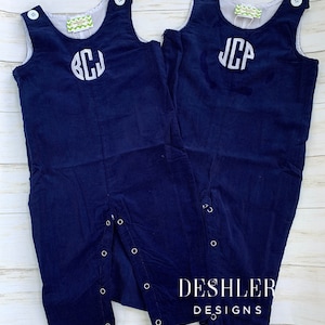 Monogram Longalls, Monogrammed Longalls, Boys Longalls, Holiday Longalls, corduroy longalls, corduroy overalls, boys monogram longalls, boy