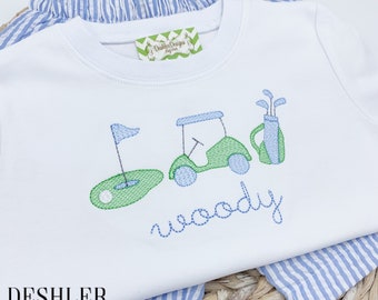 Boys Golf Shirt, Monogram Golf shirt, Boys Golf Outfit, monogrammed golf outfit, monogram boys golf shirt, boys monogram golf outfit