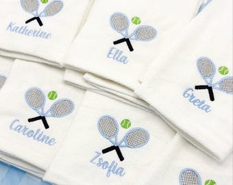 Tennis Towels, Tennis Team gift, tennis gift idea, Tennis senior gift, doubles partner gift, tennis partner gift, monogram tennis towels