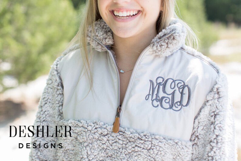 tan sherpa pullover