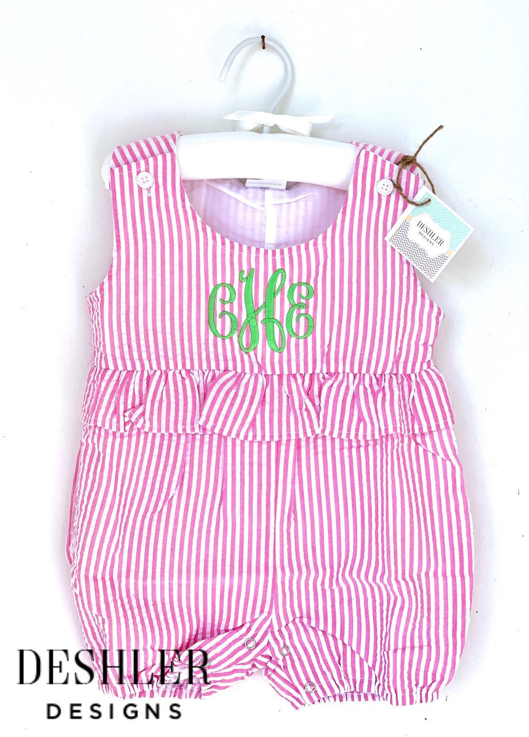 Striped Two-in-One Seersucker Romper