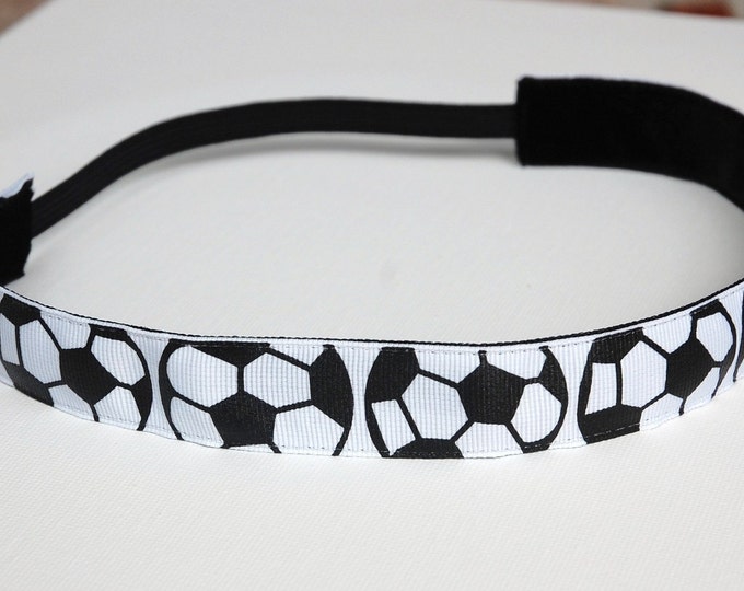 Soccer Headband Soccer Ball Headband Nonslip Soccer Etsy
