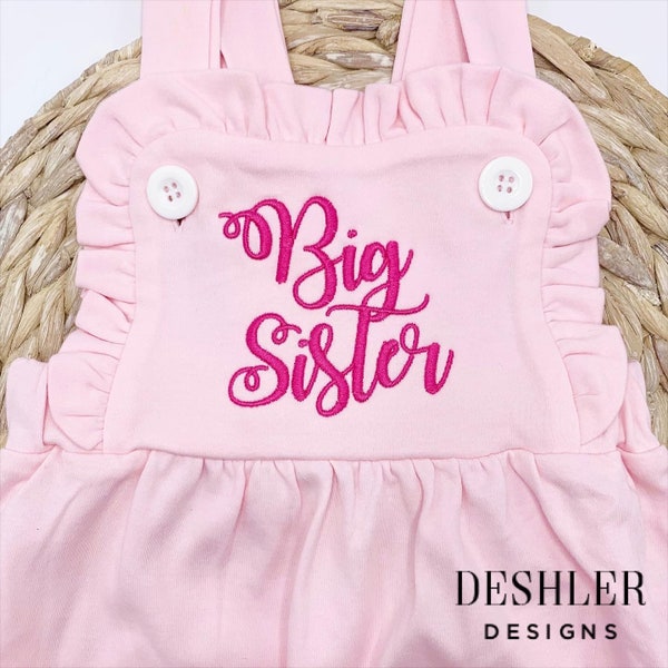 Big Sister Outfit, Big sister romper, big sister announcement, big sister sunsuit, big sister